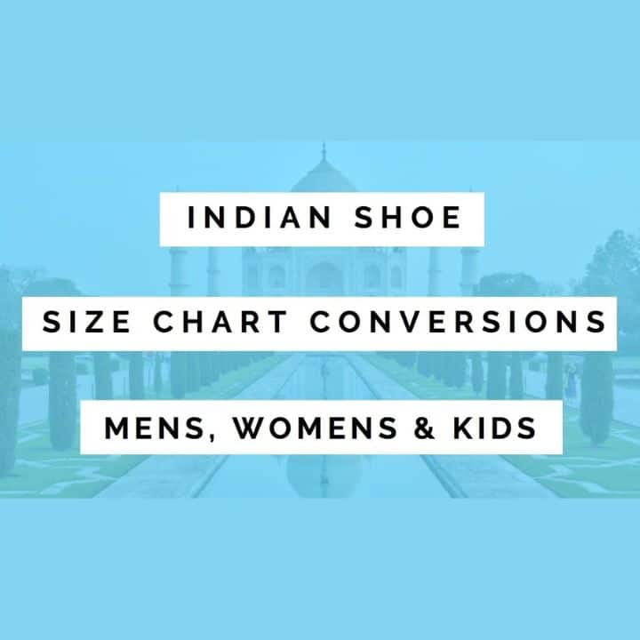 Indian Shoe Size Chart